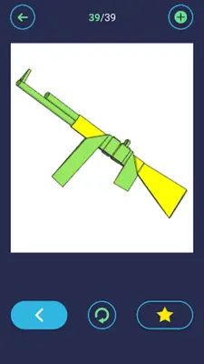 Origami Weapons Swords & Guns android App screenshot 0