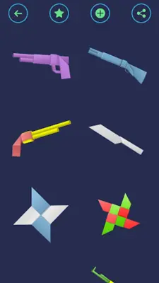 Origami Weapons Swords & Guns android App screenshot 5